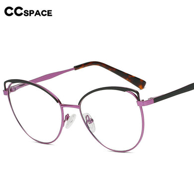 53155 Cat Eye Anti Blue Rays Metal Glasses Frame Women UV Blocking Radiation-Resistant Eyewear Reading Eyeglasses