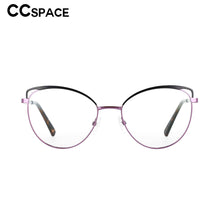 Carica l&#39;immagine nel visualizzatore di Gallery, 53155 Cat Eye Anti Blue Rays Metal Glasses Frame Women UV Blocking Radiation-Resistant Eyewear Reading Eyeglasses