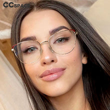 Load image into Gallery viewer, 53163 Cat Eye Retro Simple Optical Glasses Frames Cat Ear Anti Blue Light Women Eyeglasses Computer