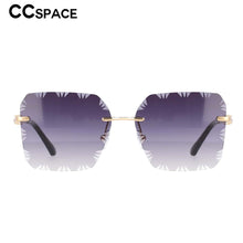 Load image into Gallery viewer, 53189 Square Rimless  Sunglasses Diamond Women Shades Uv400 Vintage Glasses