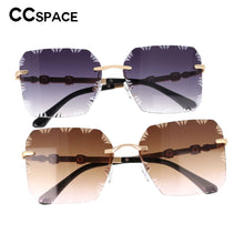 Load image into Gallery viewer, 53189 Square Rimless  Sunglasses Diamond Women Shades Uv400 Vintage Glasses