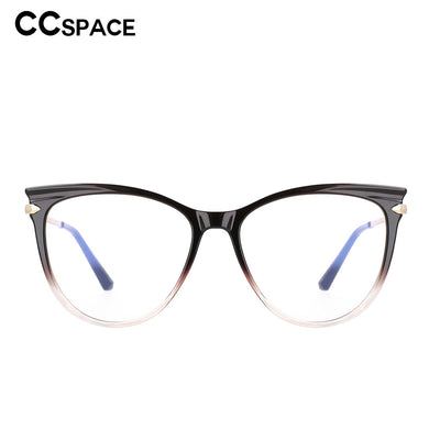 53193 Round Oversized Cat Eye Anti Blue Light Glasses Frames Women Computer Eyeglasses