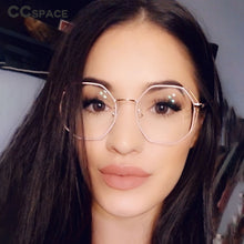 Load image into Gallery viewer, 53202 Polygon Retro Metal Glasses Frames Anti Blue Light Women Optical Computer Glasses