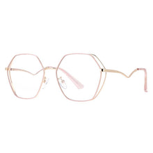 Load image into Gallery viewer, 53202 Polygon Retro Metal Glasses Frames Anti Blue Light Women Optical Computer Glasses