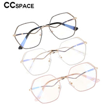 Load image into Gallery viewer, 53202 Polygon Retro Metal Glasses Frames Anti Blue Light Women Optical Computer Glasses