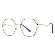Load image into Gallery viewer, 53202 Polygon Retro Metal Glasses Frames Anti Blue Light Women Optical Computer Glasses