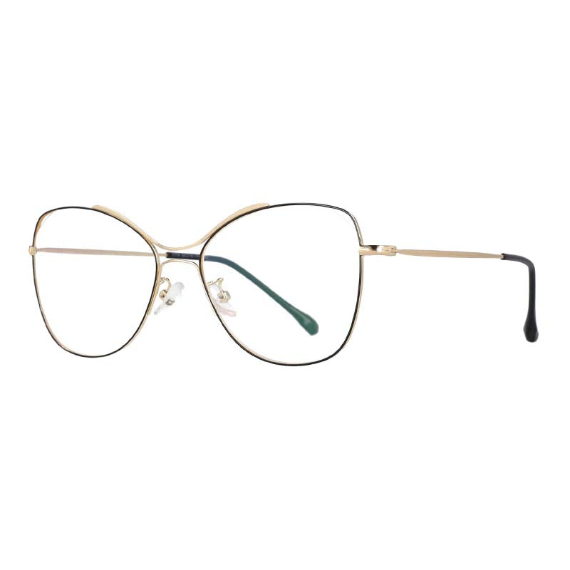 53205 Optical Metal Glasses Frames Cat Eye Anti Blue Light Women Computer Eyeglasses