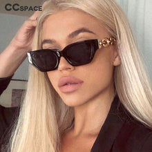 Load image into Gallery viewer, 53235 Sexy Cat Eye  Female Sunglasses Oversized Chain Leg Women Shades UV400 Vintage Glasses