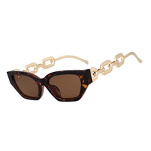 Load image into Gallery viewer, 53235 Sexy Cat Eye  Female Sunglasses Oversized Chain Leg Women Shades UV400 Vintage Glasses