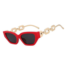 Load image into Gallery viewer, 53235 Sexy Cat Eye  Female Sunglasses Oversized Chain Leg Women Shades UV400 Vintage Glasses