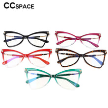 Carica l&#39;immagine nel visualizzatore di Gallery, 53244 Oversized Cat Eye Blue Light Blocking Glasses Frame Women Uv 400 Radiation-Resistant Eyewear Computer Eyeglasses