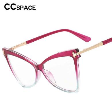 53244 Oversized Cat Eye Blue Light Blocking Glasses Frame Women Uv 400 Radiation-Resistant Eyewear Computer Eyeglasses