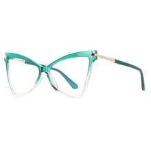 Carica l&#39;immagine nel visualizzatore di Gallery, 53244 Oversized Cat Eye Blue Light Blocking Glasses Frame Women Uv 400 Radiation-Resistant Eyewear Computer Eyeglasses