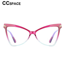 Carica l&#39;immagine nel visualizzatore di Gallery, 53244 Oversized Cat Eye Blue Light Blocking Glasses Frame Women Uv 400 Radiation-Resistant Eyewear Computer Eyeglasses