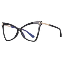 Carica l&#39;immagine nel visualizzatore di Gallery, 53244 Oversized Cat Eye Blue Light Blocking Glasses Frame Women Uv 400 Radiation-Resistant Eyewear Computer Eyeglasses