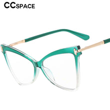 Carica l&#39;immagine nel visualizzatore di Gallery, 53244 Oversized Cat Eye Blue Light Blocking Glasses Frame Women Uv 400 Radiation-Resistant Eyewear Computer Eyeglasses