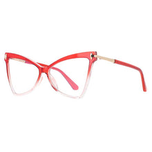 Carica l&#39;immagine nel visualizzatore di Gallery, 53244 Oversized Cat Eye Blue Light Blocking Glasses Frame Women Uv 400 Radiation-Resistant Eyewear Computer Eyeglasses