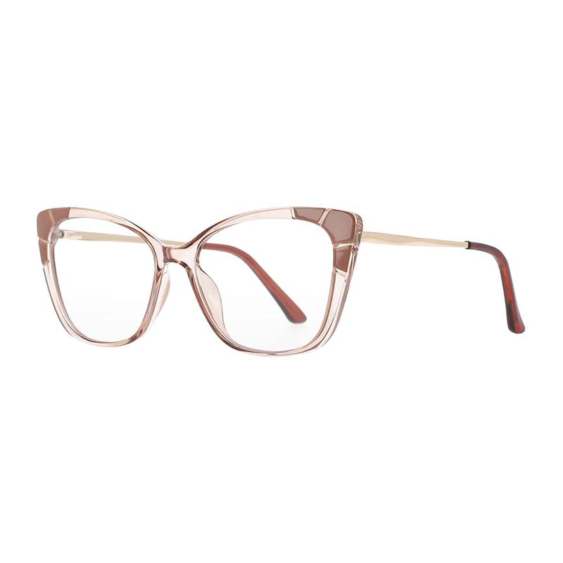 53247 Retro Anti-Blue Light Computer Glasses Frame Eyeglasses Frame Women Transparent Plastic Frame