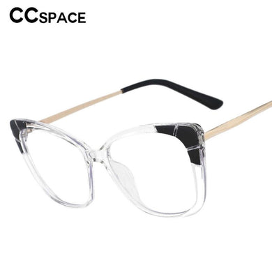 53247 Retro Anti-Blue Light Computer Glasses Frame Eyeglasses Frame Women Transparent Plastic Frame