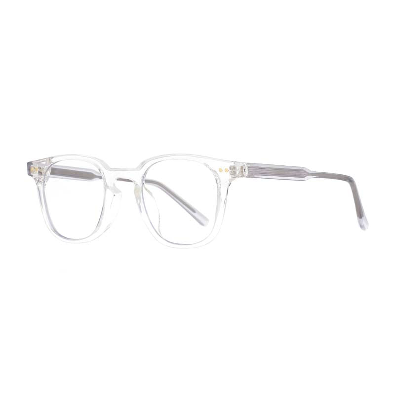 53252 Square Retro Blue Light Blocking Glasses Frame Rivet Women Eyewear Reading Computer Eyeglasses