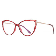 Load image into Gallery viewer, 53271 Retro Cat Eye Anti Blue Light Optical Glasses Frames Women Men TR90 Computer Eyeglasses