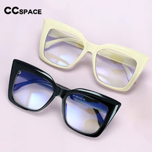 Load image into Gallery viewer, 53288 Oversized Cat Eye Anti Blue Light Glasses Frames Women Big Frame Computer Eyeglasses