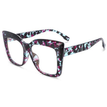 Load image into Gallery viewer, 53288 Oversized Cat Eye Anti Blue Light Glasses Frames Women Big Frame Computer Eyeglasses