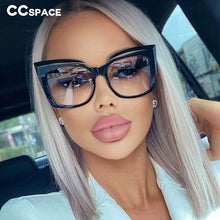 Load image into Gallery viewer, 53288 Square Oversized Cat Eye Sunglasses Women Shades Uv400 Vintage Glasses