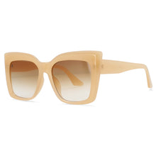 Load image into Gallery viewer, 53288 Square Oversized Cat Eye Sunglasses Women Shades Uv400 Vintage Glasses