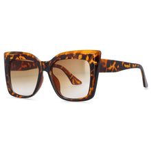 Load image into Gallery viewer, 53288 Square Oversized Cat Eye Sunglasses Women Shades Uv400 Vintage Glasses