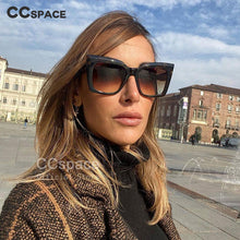 Load image into Gallery viewer, 53288 Square Oversized Cat Eye Sunglasses Women Shades Uv400 Vintage Glasses