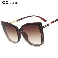 Load image into Gallery viewer, 53307 Square Cat Eye  Sunglasses Stripe Leg Brand Designer Men Women Shades Uv400 Vintage Glasses
