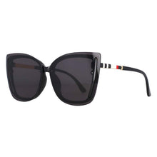 Load image into Gallery viewer, 53307 Square Cat Eye  Sunglasses Stripe Leg Brand Designer Men Women Shades Uv400 Vintage Glasses