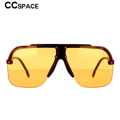 53337 Oversized Square Half Frame Goggle Sunglasses Men Women Shades Uv400 Vintage Glasses