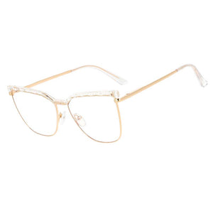 53366 TR90 Gambe a Molla Montature per occhiali da vista in metallo anti luce blu Uomo Donna Occhiali da vista per computer 