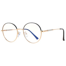 Load image into Gallery viewer, 53368  Women Round Anti Blue Light Metal Optical Glasses Frames Computer Eyeglasses