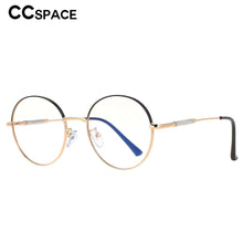 Load image into Gallery viewer, 53368  Women Round Anti Blue Light Metal Optical Glasses Frames Computer Eyeglasses