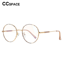 Load image into Gallery viewer, 53368  Women Round Anti Blue Light Metal Optical Glasses Frames Computer Eyeglasses
