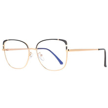 Load image into Gallery viewer, 53370 Square Anti Blue Light Metal Optical Glasses Frames Spring Leg Women Tr90 Computer Eyeglasses