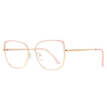 Load image into Gallery viewer, 53370 Square Anti Blue Light Metal Optical Glasses Frames Spring Leg Women Tr90 Computer Eyeglasses
