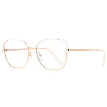 Carica l&#39;immagine nel visualizzatore di Gallery, 53370 Montature per occhiali quadrati in metallo anti luce blu Montature per occhiali da donna Tr90 con gamba a molla 