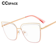 Load image into Gallery viewer, 53371 Half Frame Square Anti Blue Light Optical Metal Glasses Frames Men Women Computer Eyeglasses