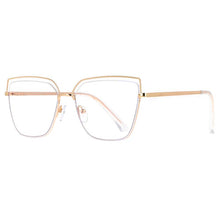 Load image into Gallery viewer, 53371 Half Frame Square Anti Blue Light Optical Metal Glasses Frames Men Women Computer Eyeglasses