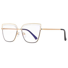 Load image into Gallery viewer, 53371 Half Frame Square Anti Blue Light Optical Metal Glasses Frames Men Women Computer Eyeglasses