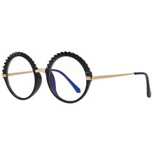 Load image into Gallery viewer, 53373 Plastic Titanium Anti Blue Light Round Glasses Frames Women Tr90 Computer Eyeglasses
