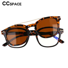 Load image into Gallery viewer, 53375 Square Anti Blue Light Glasses Frames Polarized Sunglasses With Magnetic Clip Men Women Computer Eyeglasses