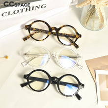 Load image into Gallery viewer, 53385 TR90 Anti Blue Light Round Punk Optical Glasses Frames Men Women Computer Eyeglasses