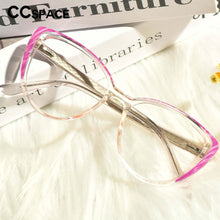 Load image into Gallery viewer, 53447 TR90 Cat Eye Colorful Glasses Frames Spring Leg Anti Blue Light Women Computer Eyeglasses