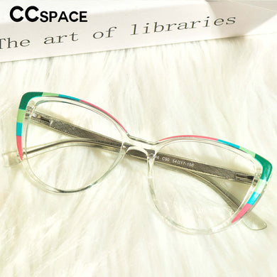 53447 TR90 Cat Eye Colorful Glasses Frames Spring Leg Anti Blue Light Women Computer Eyeglasses