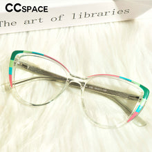 Carica l&#39;immagine nel visualizzatore di Gallery, 53447 TR90 Cat Eye Colorful Glasses Frames Spring Leg Anti Blue Light Women Computer Eyeglasses
